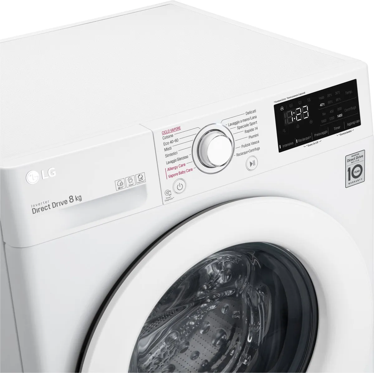 LG F4WV308S3E Wasmachine Voorlader 8kg 1360 RPM - Wit