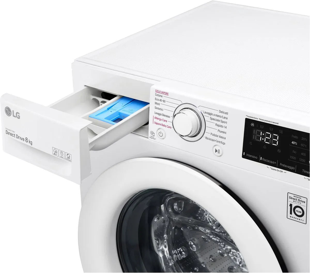 LG F4WV308S3E Wasmachine Voorlader 8kg 1360 RPM - Wit