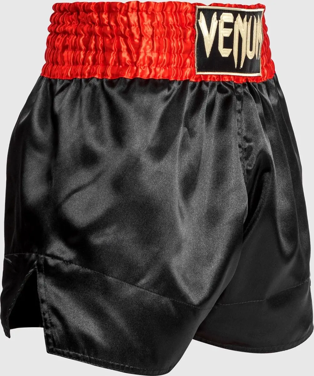 Venum Classic Muay Thai Shorts VENUM-03813-619 - S - Zwart/Rood/Goud