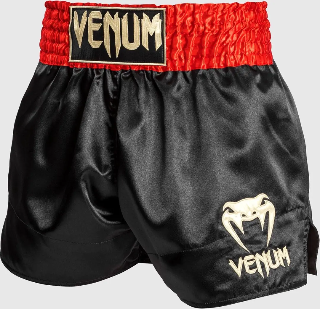 Venum Classic Muay Thai Shorts VENUM-03813-619 - S - Zwart/Rood/Goud