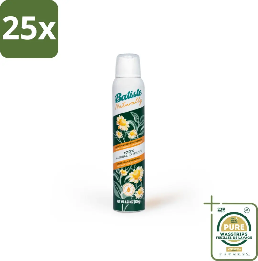 Batiste Naturally Green Tea & Chamomile Droogshampoo 200ml
