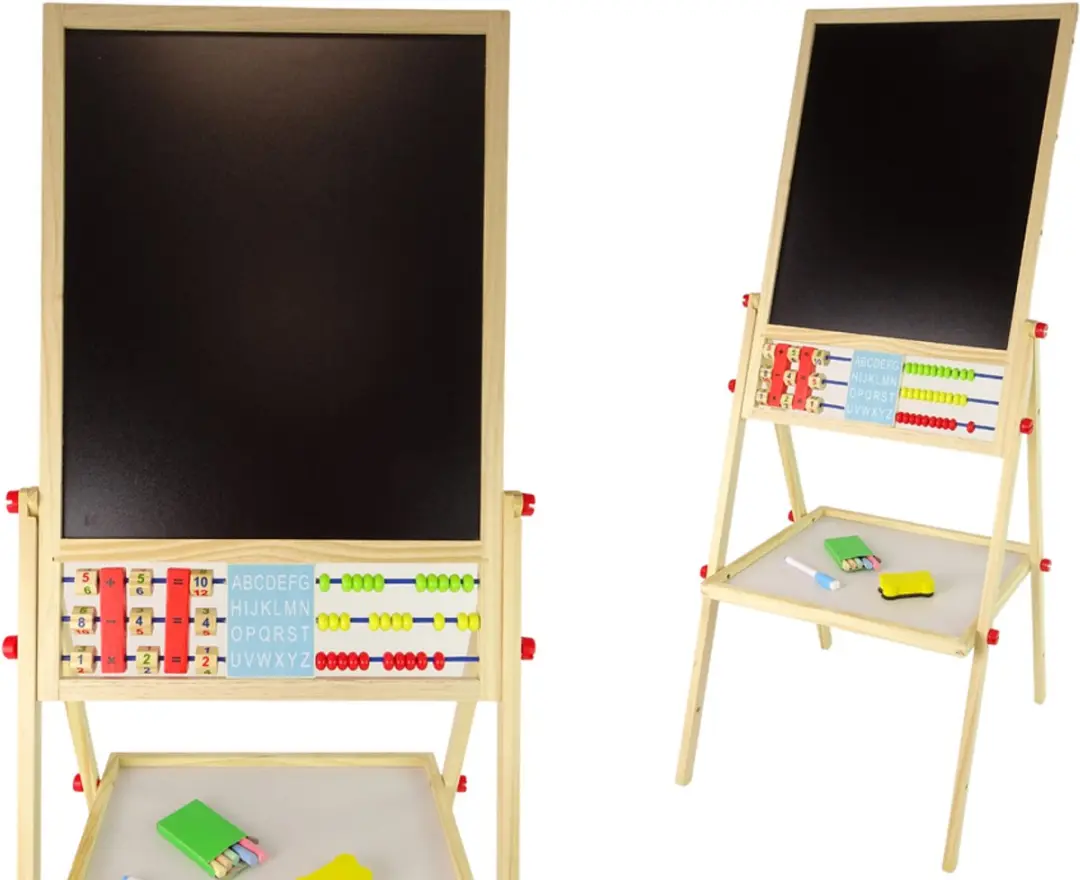 Lean Toys 2-in-1 Magnetisch Whiteboard & Krijtbord Meerkleurig