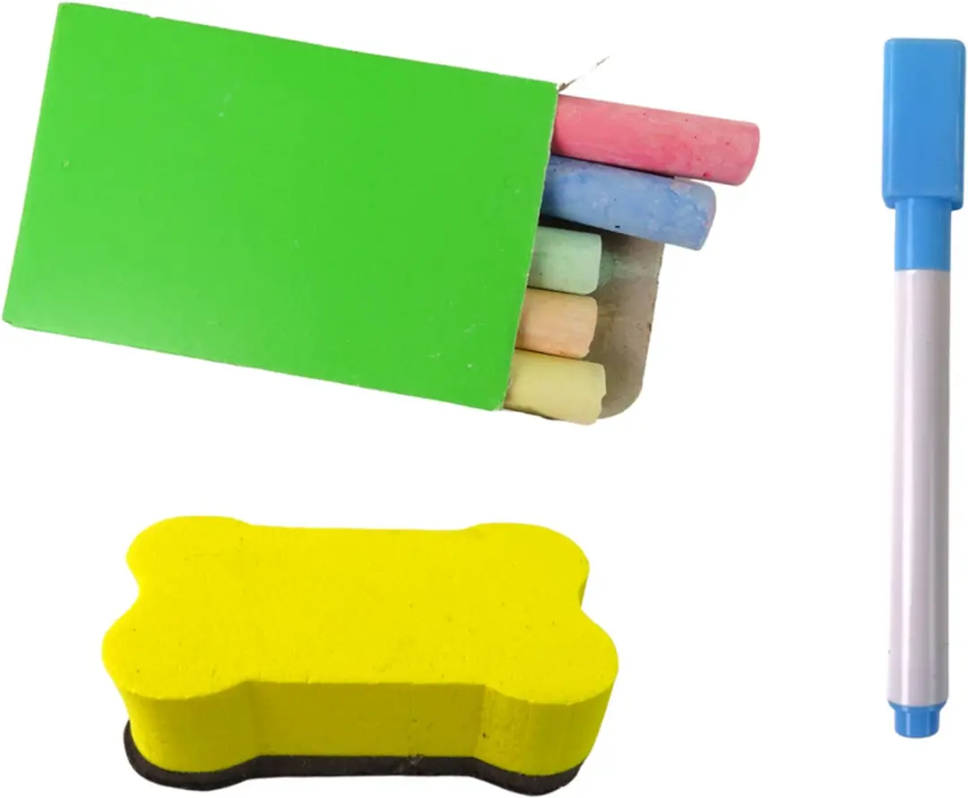 Lean Toys 2-in-1 Magnetisch Whiteboard & Krijtbord Meerkleurig