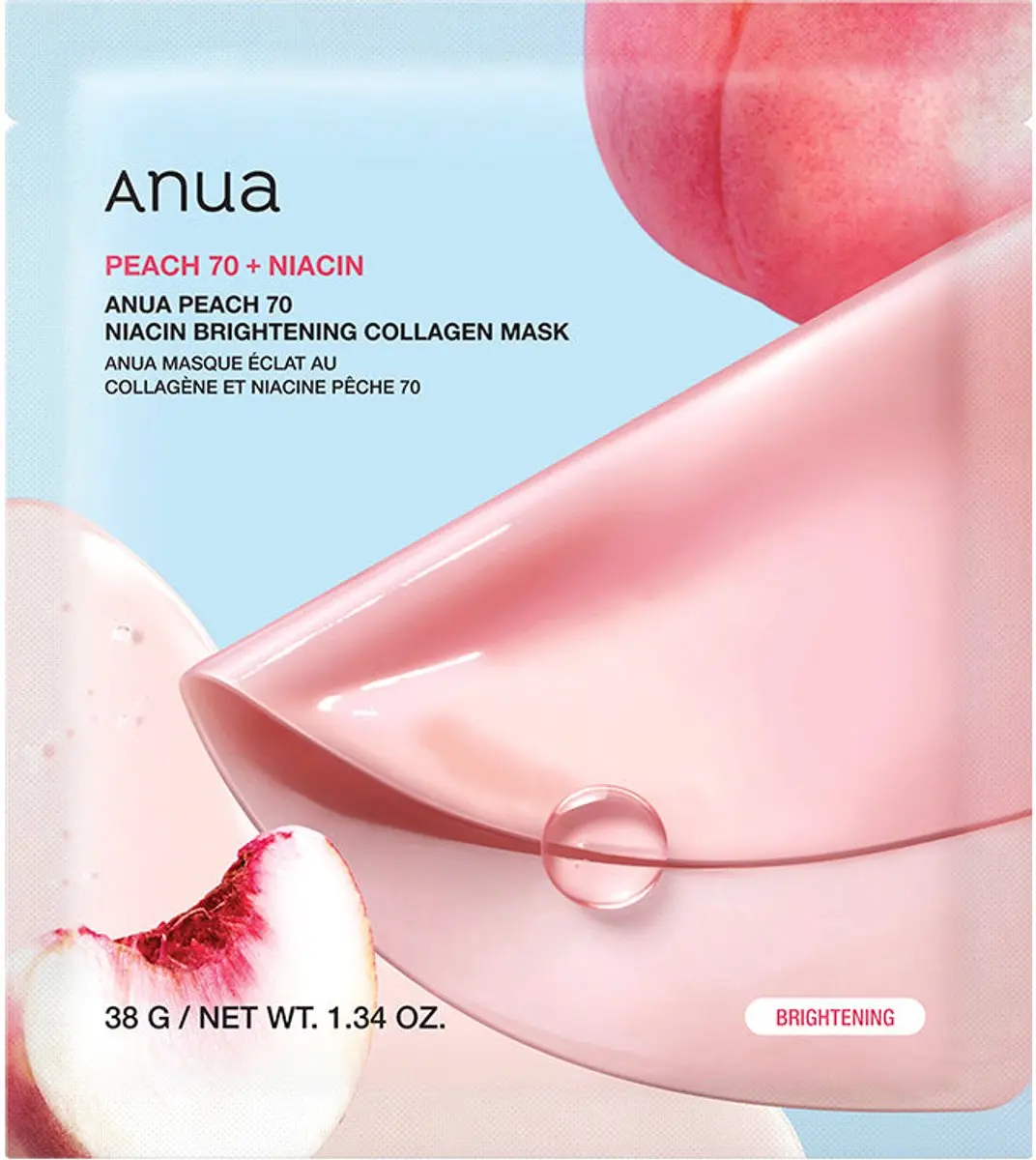 Anua Peach 70+ Niacin Brightening Collagen Mask 38ml