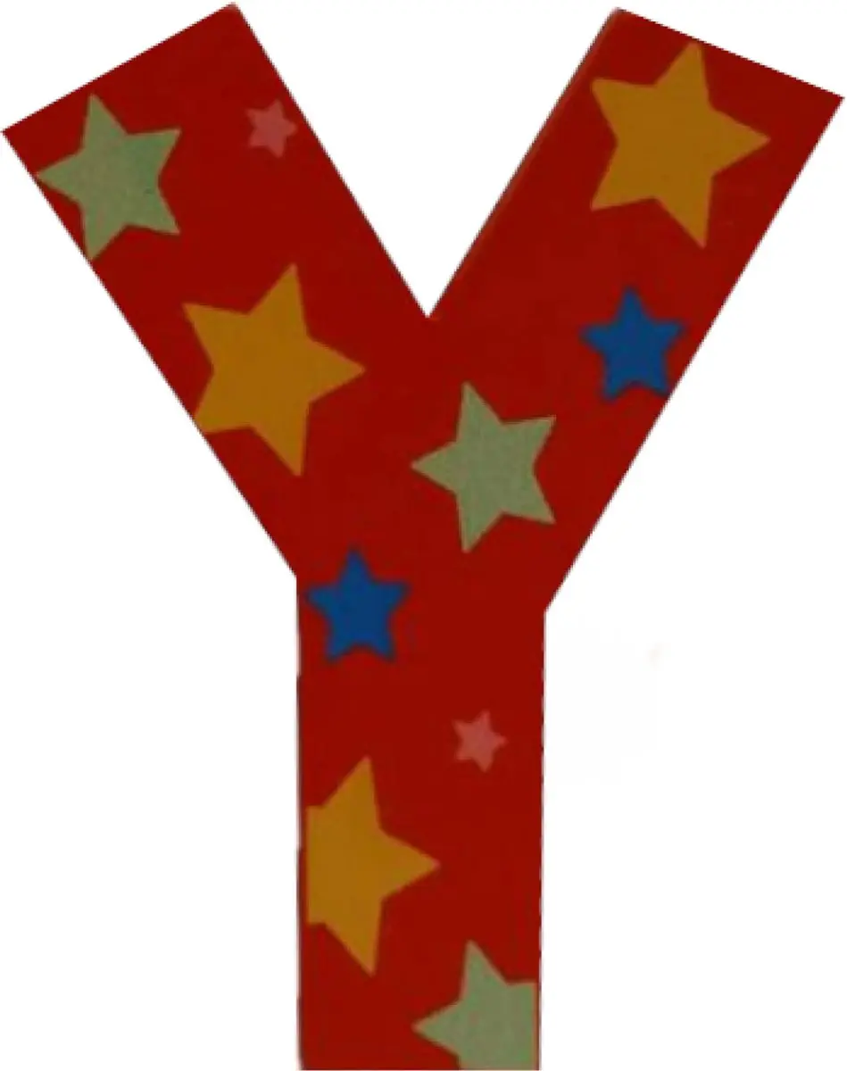 BIGJIGS Decoratieletter Y Hout 7cm