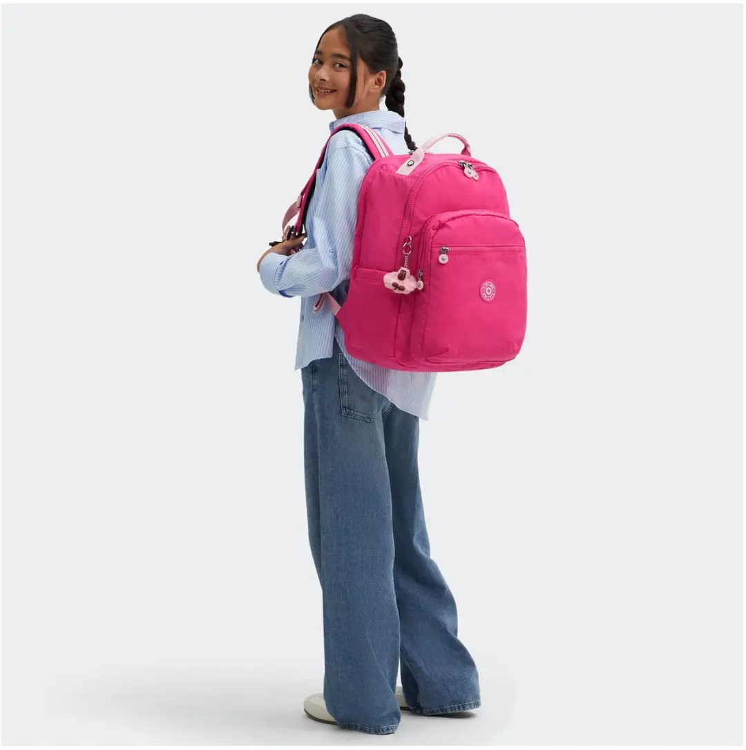 Kipling Seoul College Extra Rugzak 15 inch - Intense Rose KPKI63502GU1