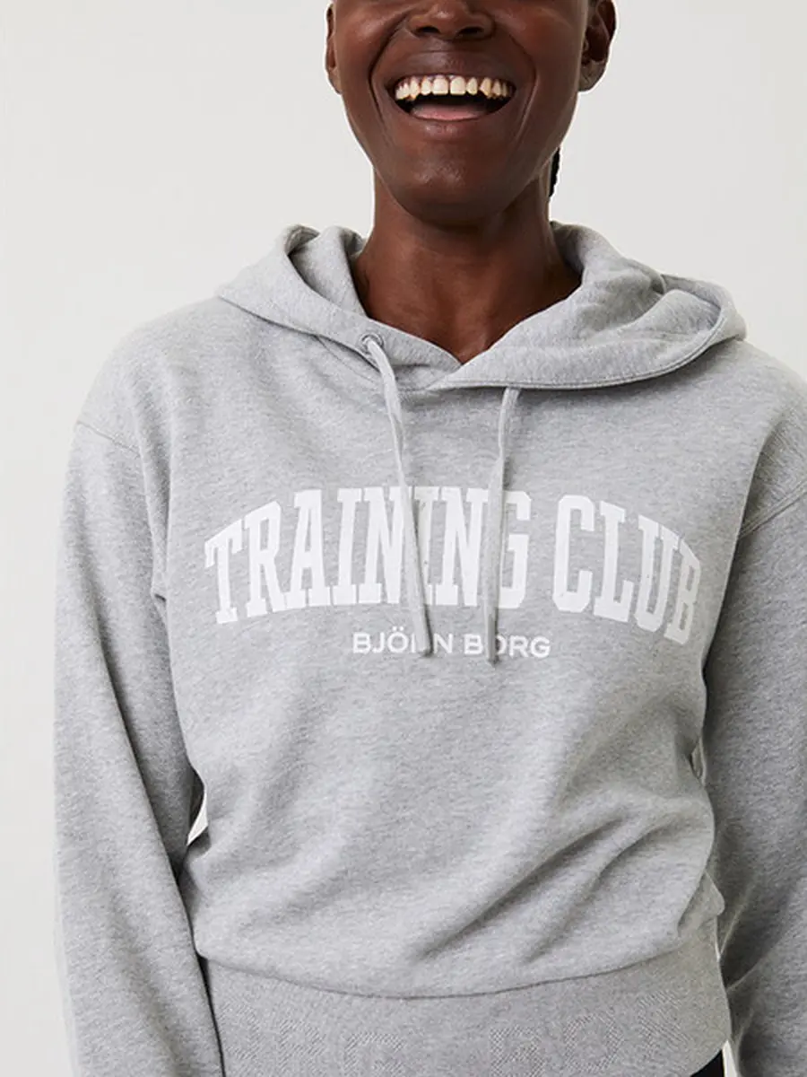 Björn Borg Stockholm Crop Hoody - Vrouwen XL - Grijs