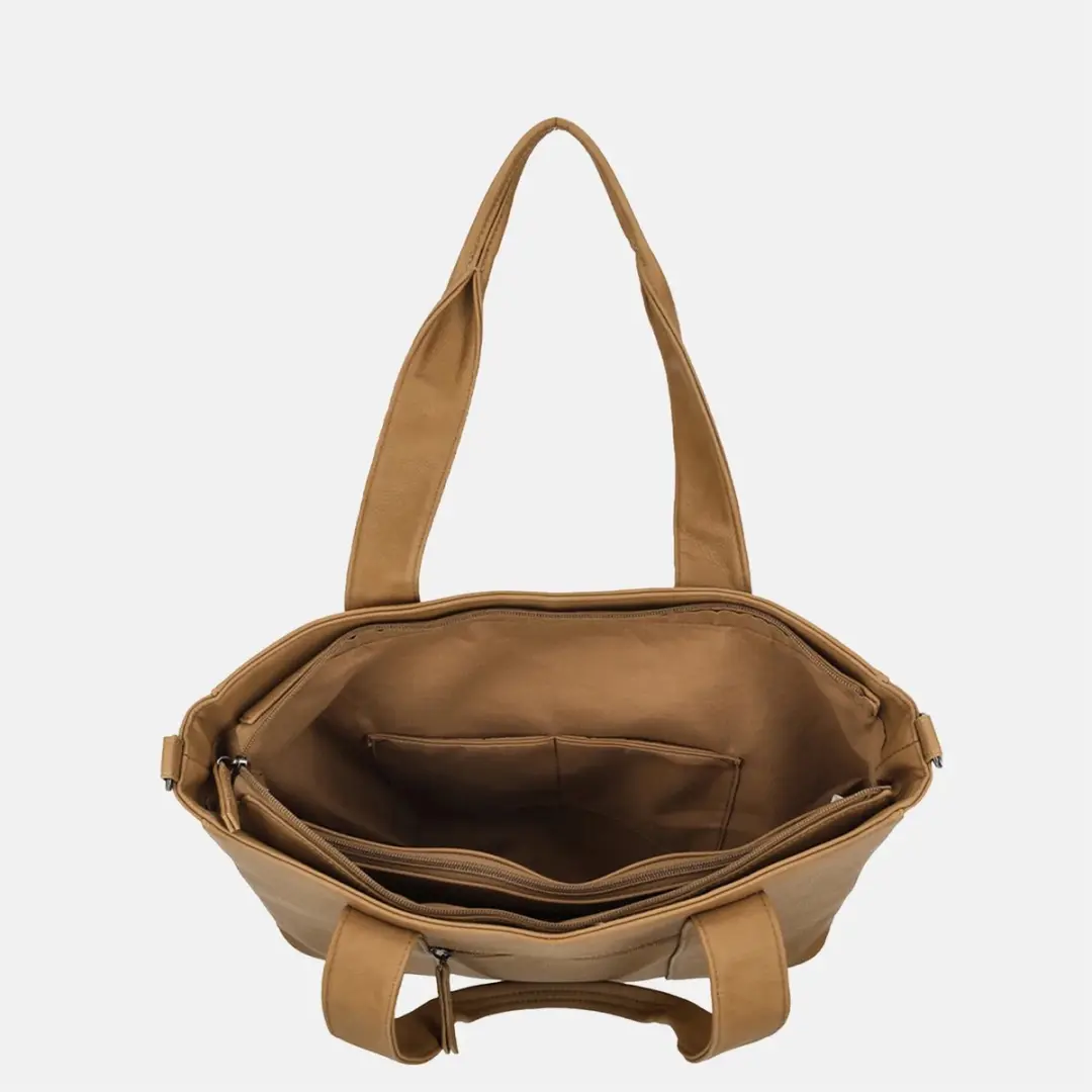 Enrico Benetti Taylor Dames Laptoptas 15 inch - A4 - Kunstleer Lichtbruin