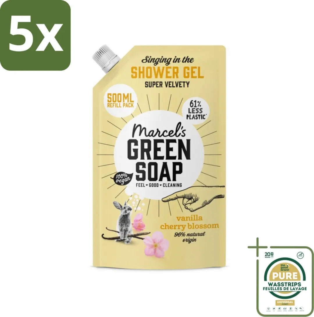 Marcel's Green Soap Navulling Douchegel Vanille & Kersenbloesem