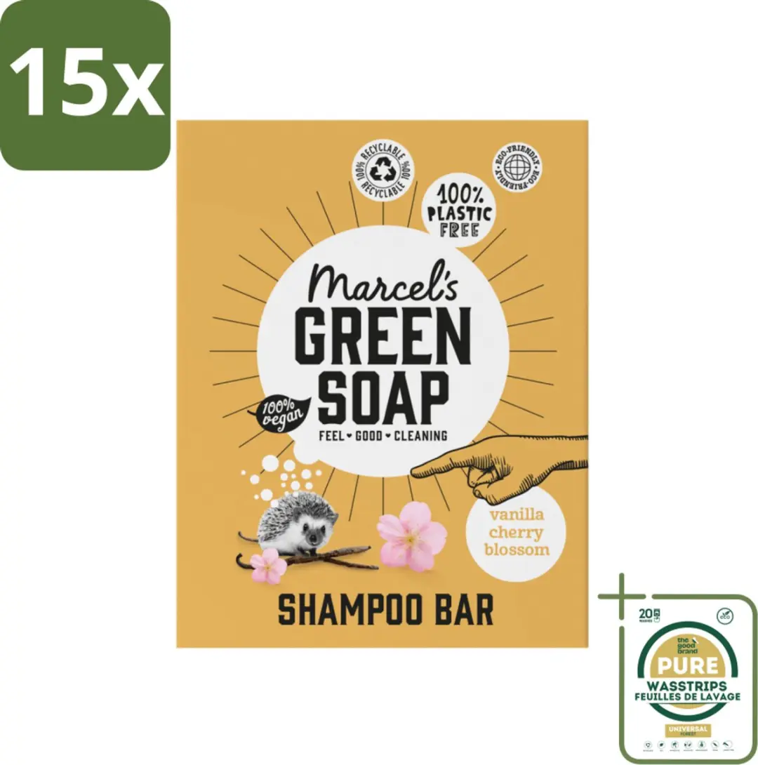 Marcel's Green Soap Shampoobar Vanilla & Cherry Blossom