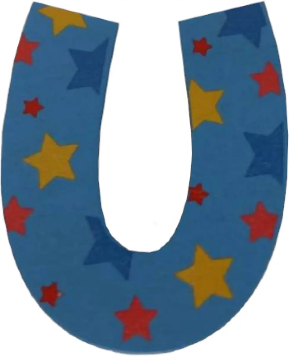 BIGJIGS Decoratieletter U Hout 7cm