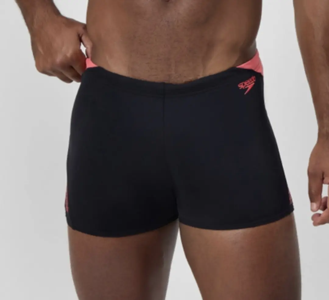 Speedo END+ Hyper Boom Splice Zwemboxer Heren - XL - Zwart/Koraalrood - afbeelding 6 van 6