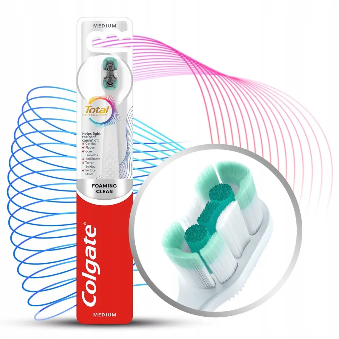 Colgate Total Foaming Clean Handtandenborstel - afbeelding 2 van 5