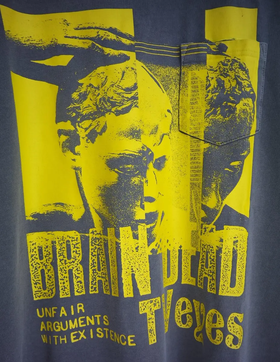 Converse X Brain Dead TV Eyes T-shirt - Grijs - Maat L