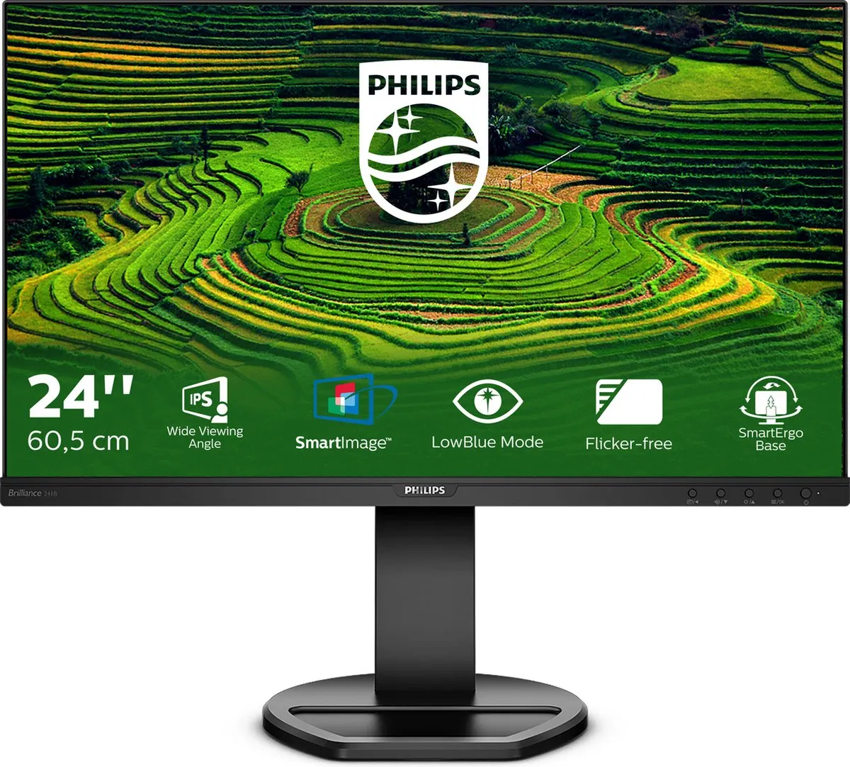 Philips 241B8QJEB Full HD IPS Monitor 24" - Verstelbaar