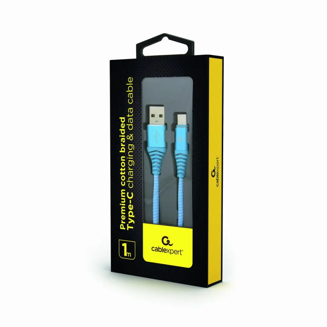 Gembird USB Type-C Kabel 1m - Turquoise/Wit