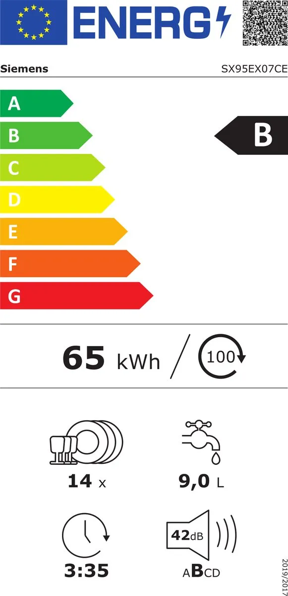 Siemens iQ500 SX95EX07CE Vaatwasser - 14 Couverts