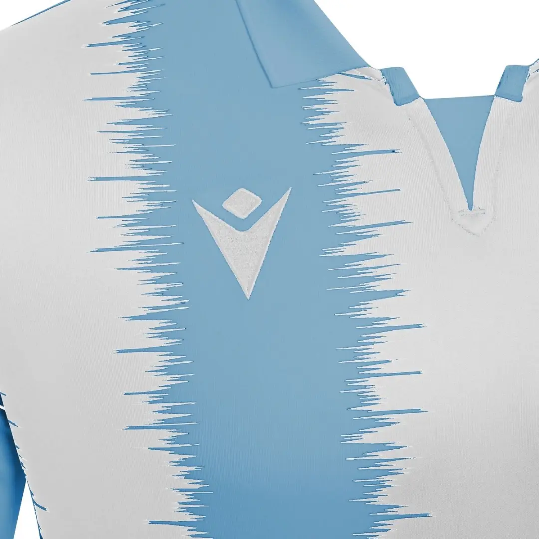 Macron Miram Shirt Heren Korte Mouw - XXL - Hemelsblauw/Wit