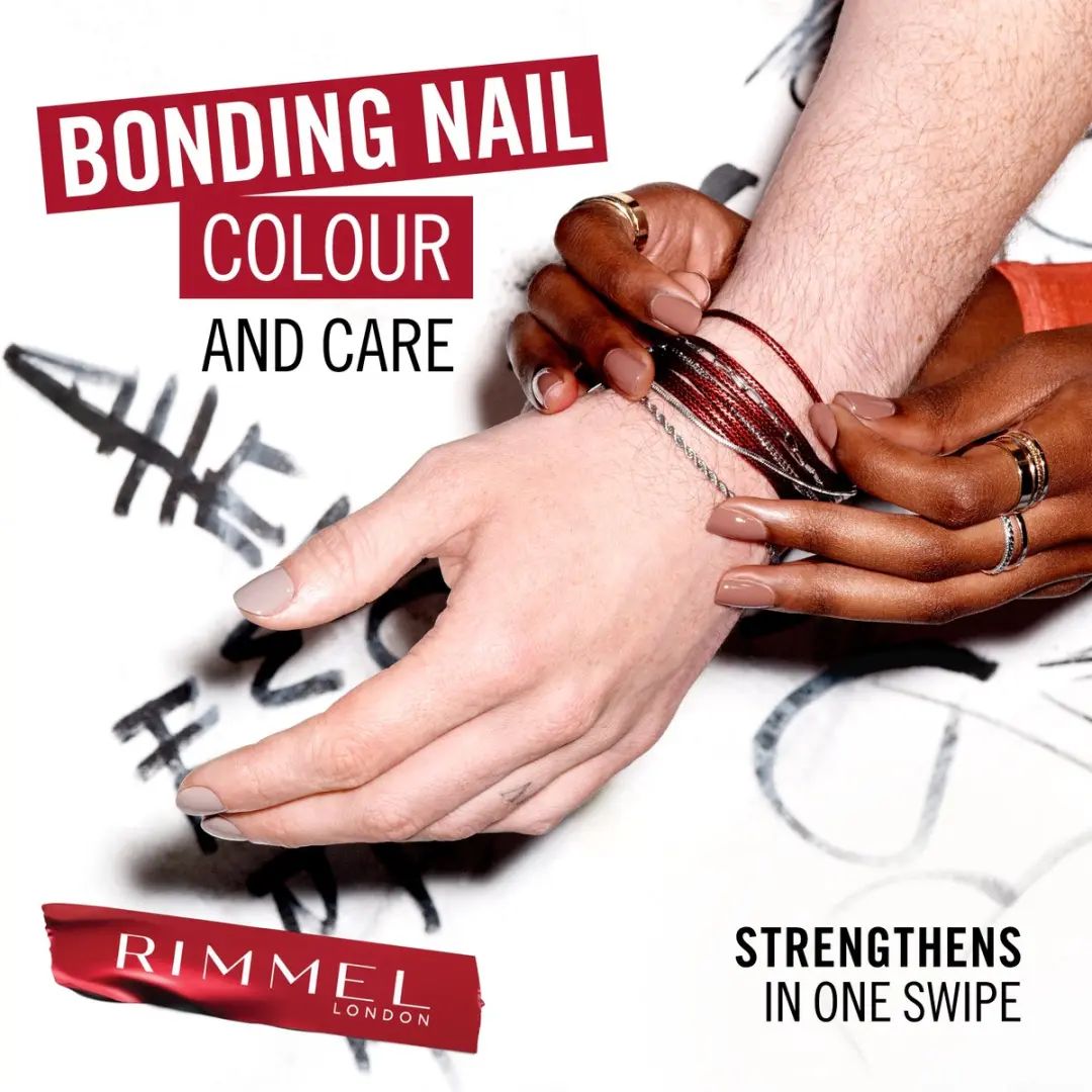 Rimmel London Wonder'bond Care+Color Nail Polish 002 - Nude - 12ml