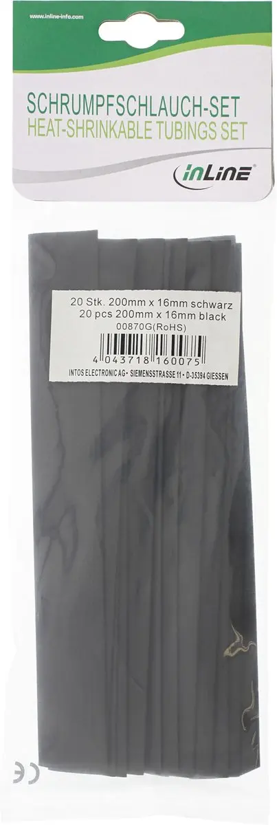 InLine Krimpkous 16-8mm - 20 Stuks - Zwart