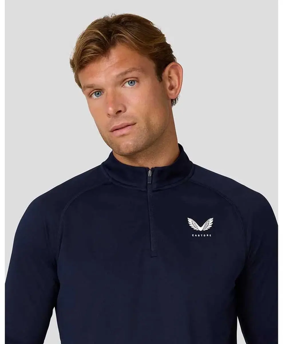 Castore Adapt Lightweight Quarter Zip Top - S - Navy
