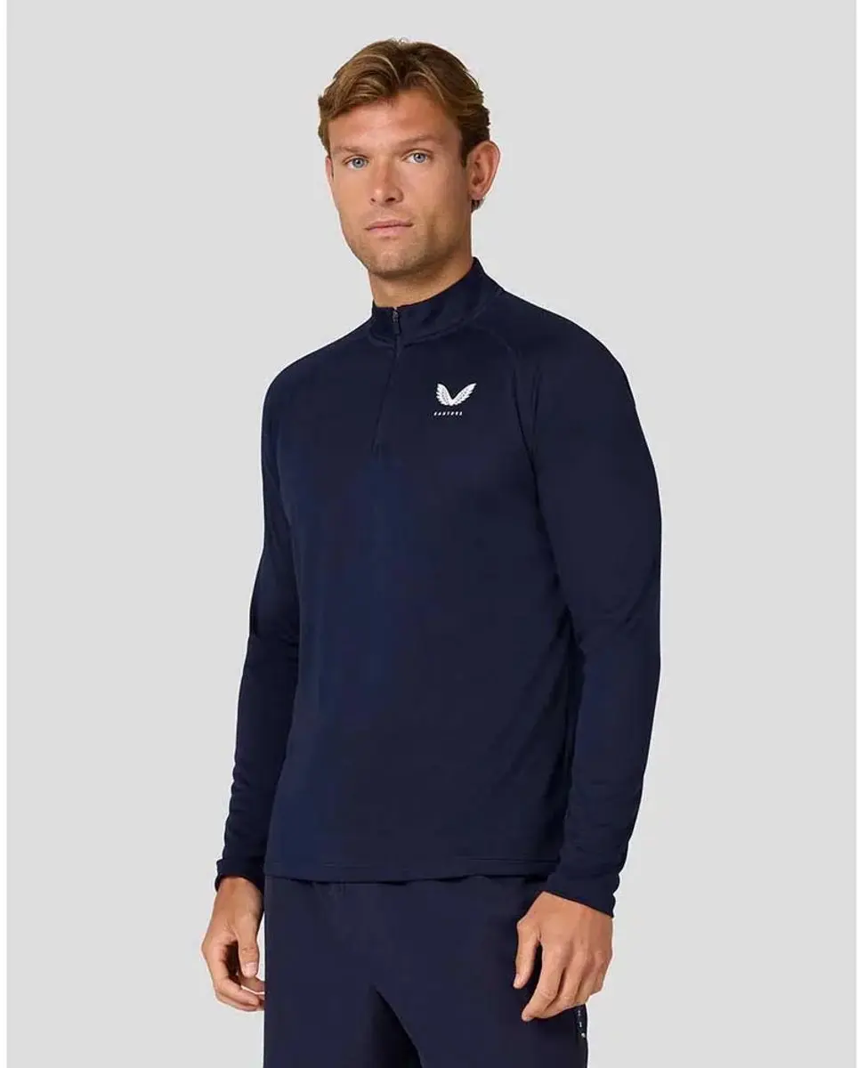 Castore Adapt Lightweight Quarter Zip Top - S - Navy