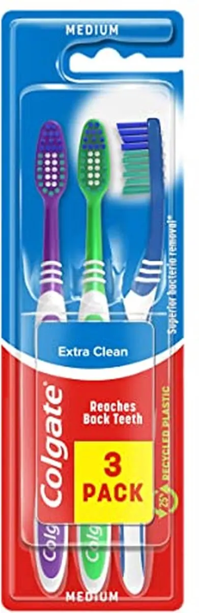 Colgate Extra Clean Medium Tandenborstels - 3 Stuks - afbeelding 6 van 6