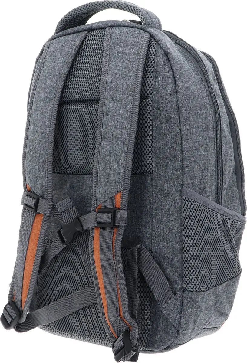 Travelite Basics Backpack 22L - 12 inch Laptopvak - Grijs/Orange