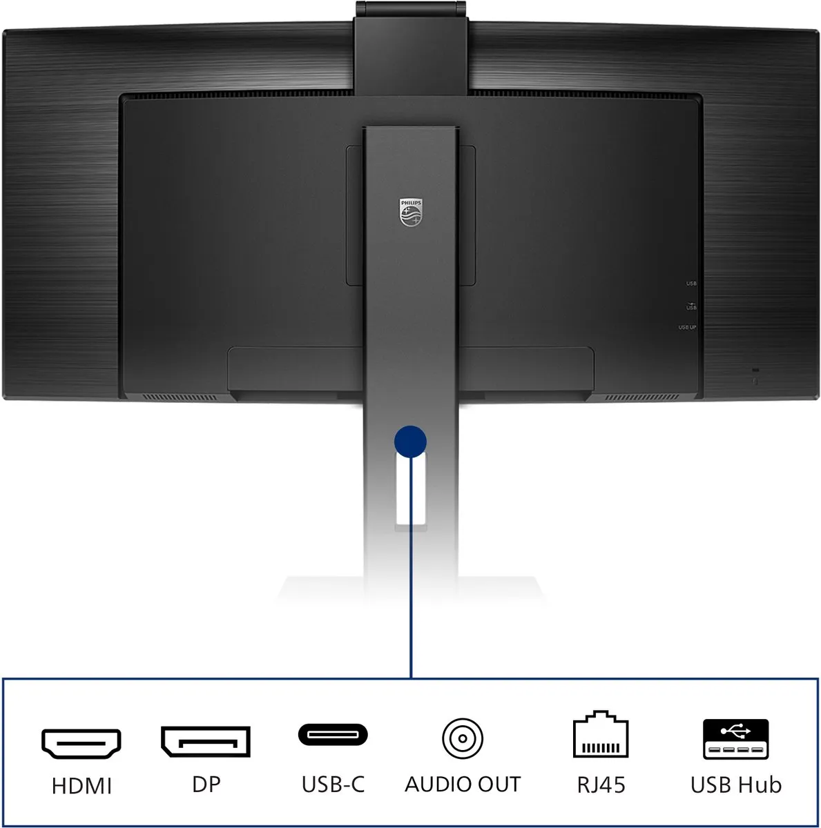 Philips 346P1CRH QHD Ultrawide Monitor - 34 inch - USB-C 90W KVM