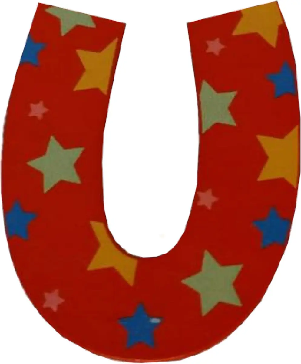 BIGJIGS Decoratieletter U Hout 7cm
