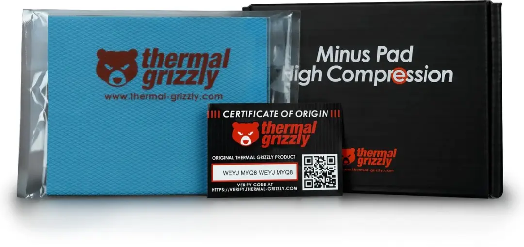 Thermal Grizzly Minus Pad HC 120x100x2mm - 2 Stuks - Blauw