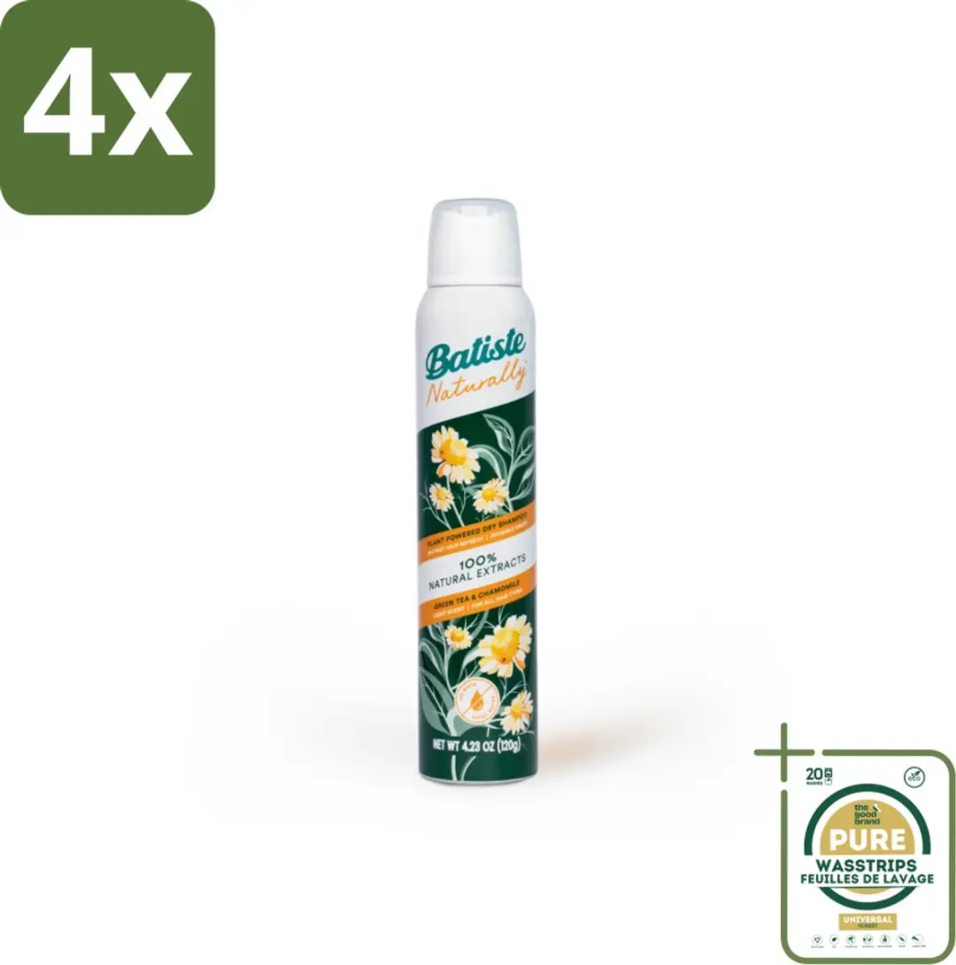Batiste Naturally Green Tea & Chamomile Droogshampoo 200ml