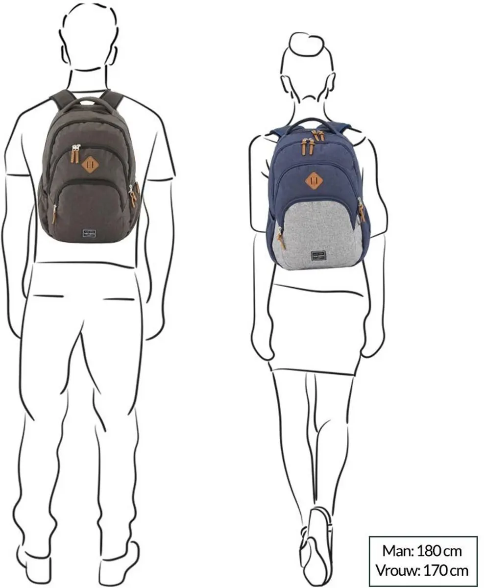 Travelite Basics Backpack 05 - 15 inch - 7 Vakken - Anthracite