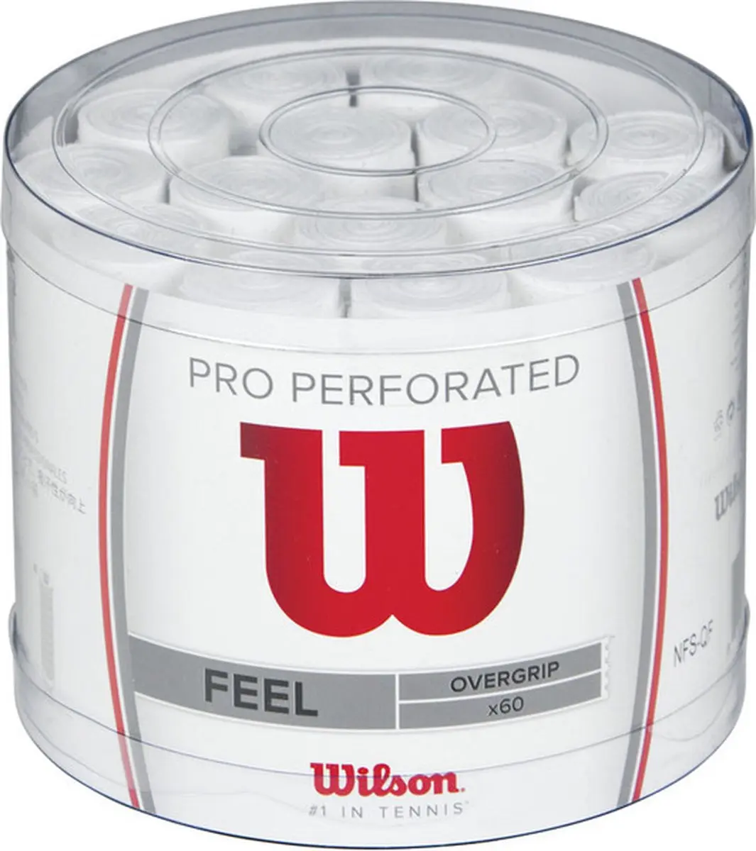 Wilson Pro Perforated Overgrip Wit - 60 Stuks