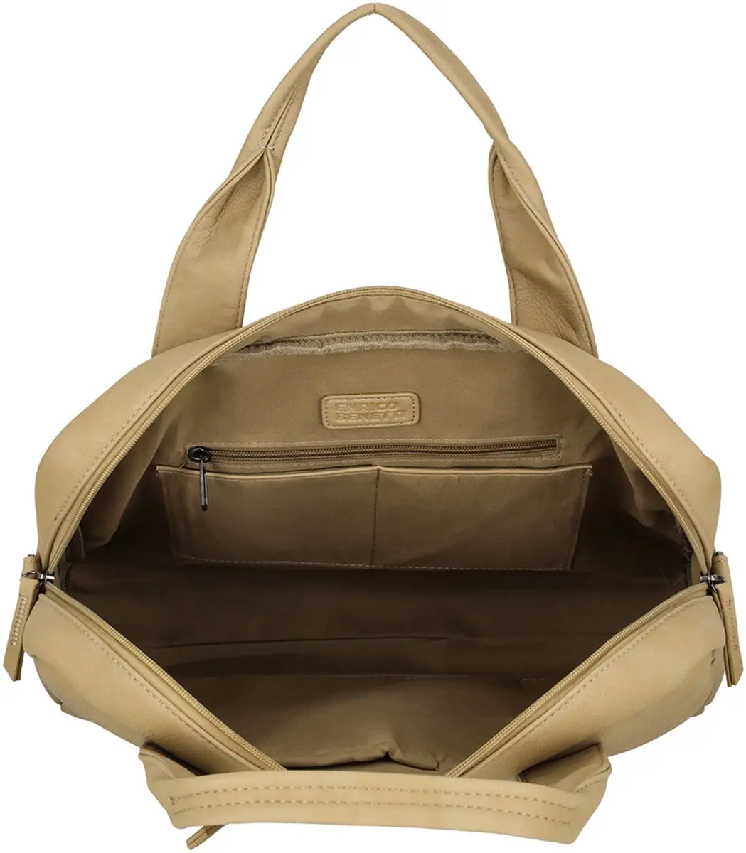 Enrico Benetti Taylor Dames Laptoptas 15 inch - Taupe