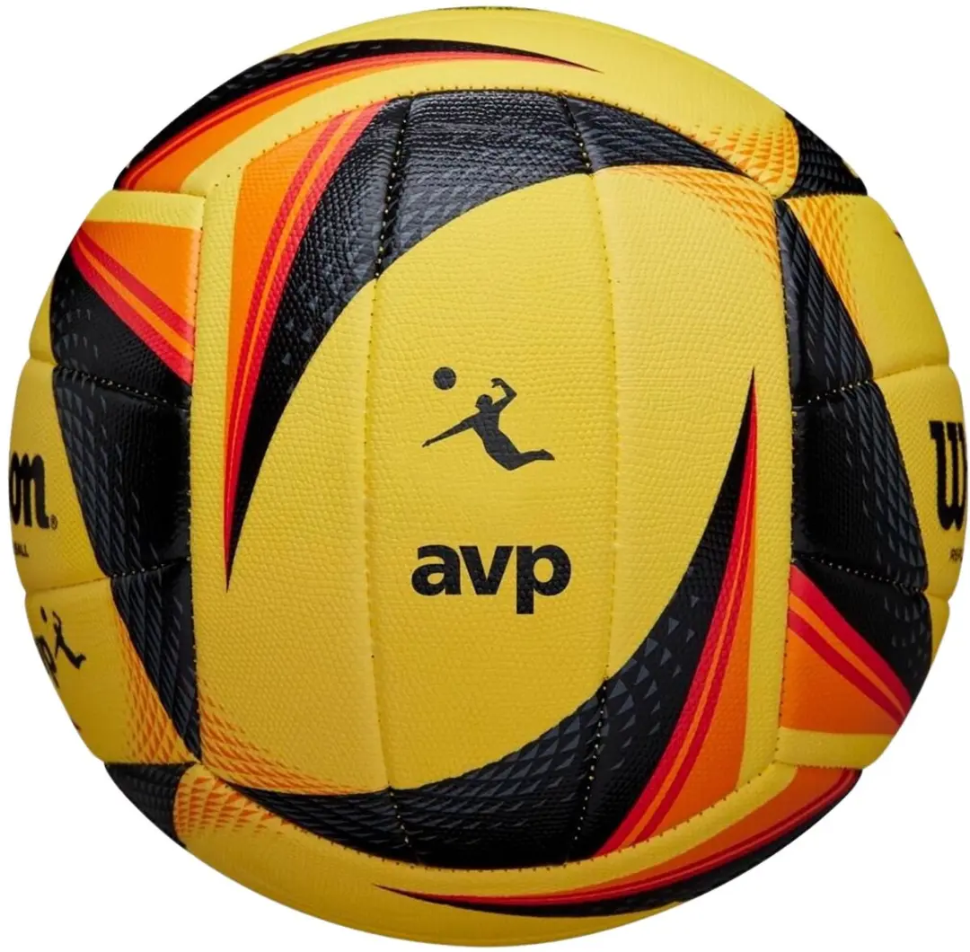 Wilson AVP Optx Replica Beachvolleybal Maat 5 - Geel/Zwart/Rood/Geel