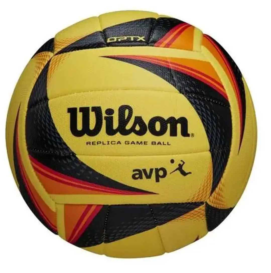 Wilson AVP Optx Replica Beachvolleybal Maat 5 - Geel/Zwart/Rood/Geel