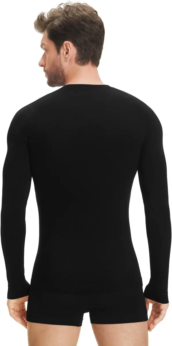 Falke Wool-Tech Light Heren Shirt Lange Maten Zwart - M