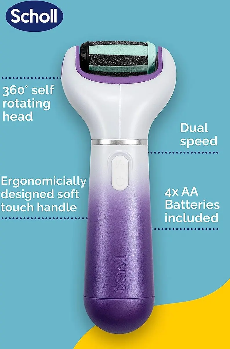Scholl Velvet Smooth Express Pedi Verwisselbare Roller - 2 Stuks - Geel/Blauw/Wit