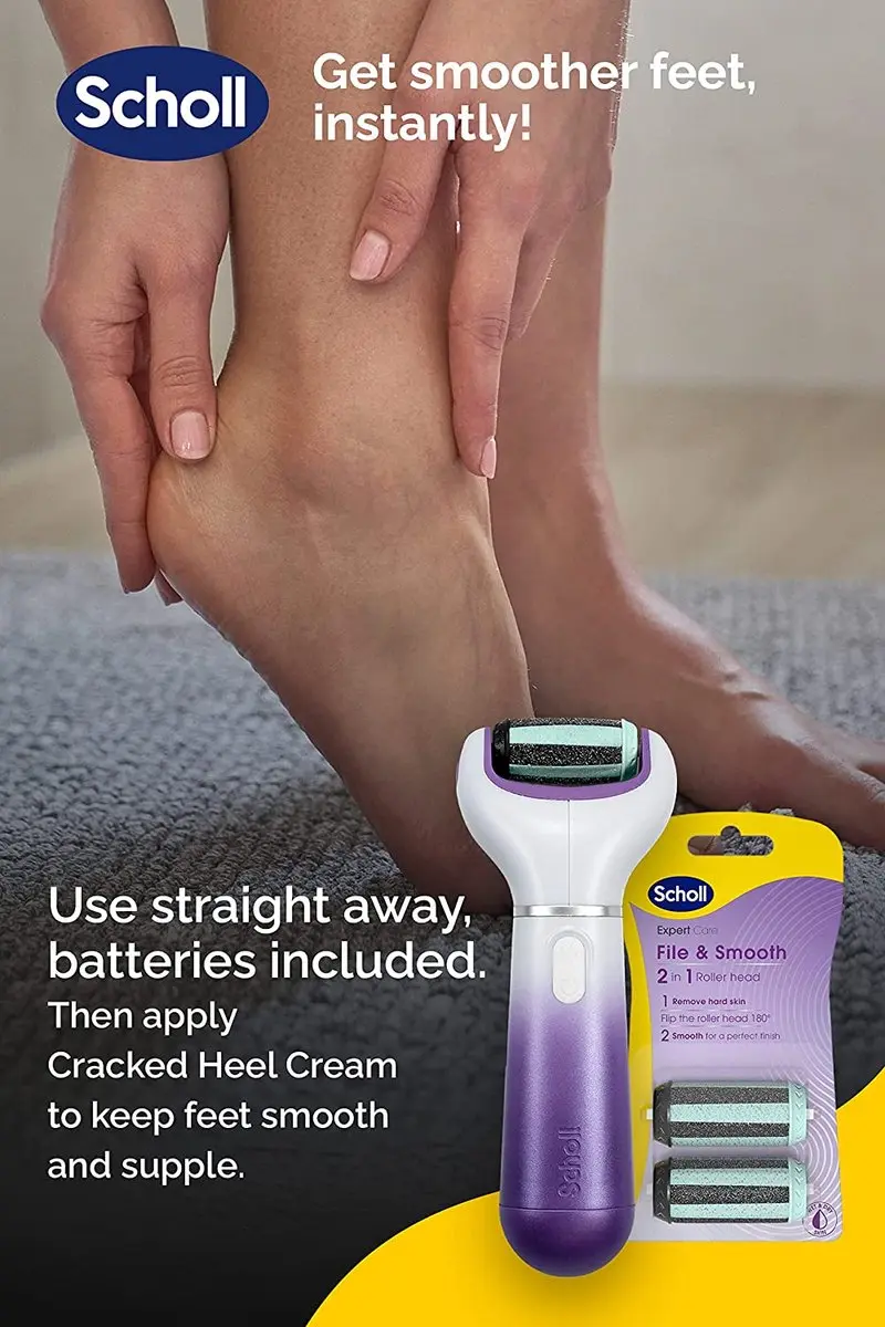 Scholl Velvet Smooth Express Pedi Verwisselbare Roller - 2 Stuks - Geel/Blauw/Wit