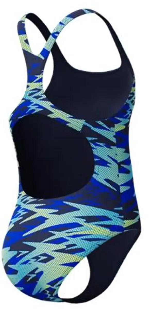 Speedo Hyperboom Medalist Meisjes Badpak 128 - Marine/Groen