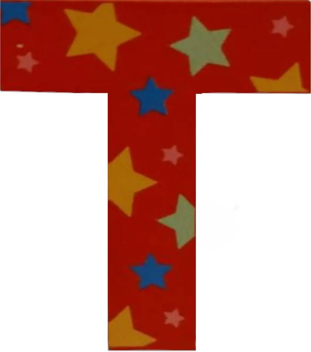 BIGJIGS Decoratieletter T Hout 7cm