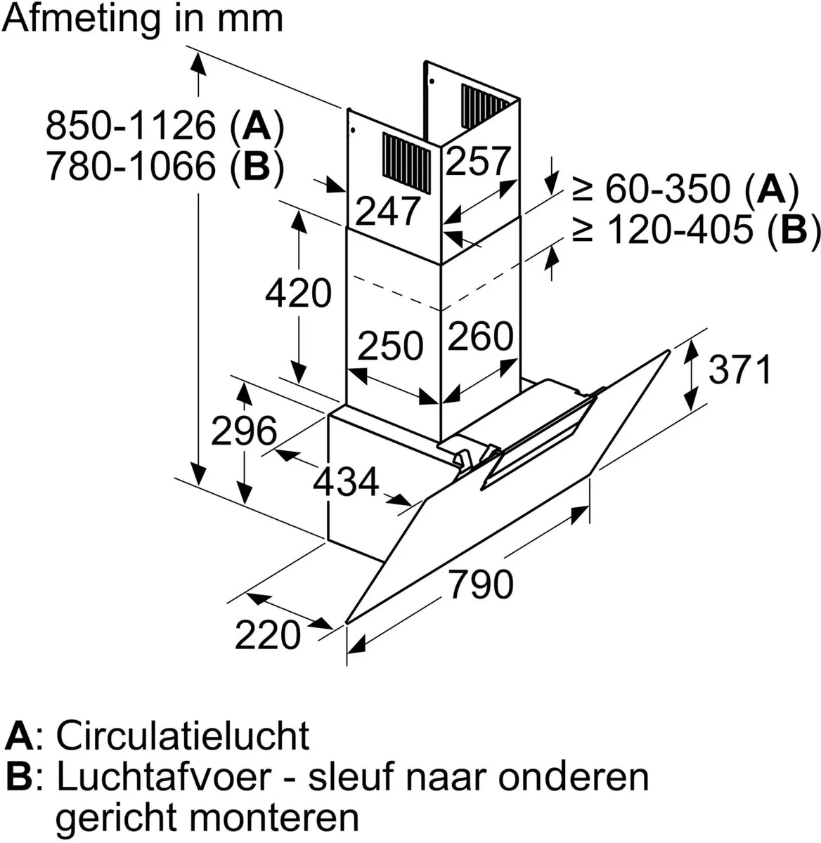 Bosch DWK87EM60 Wand Afzuigkap 80cm - 669 m³/u