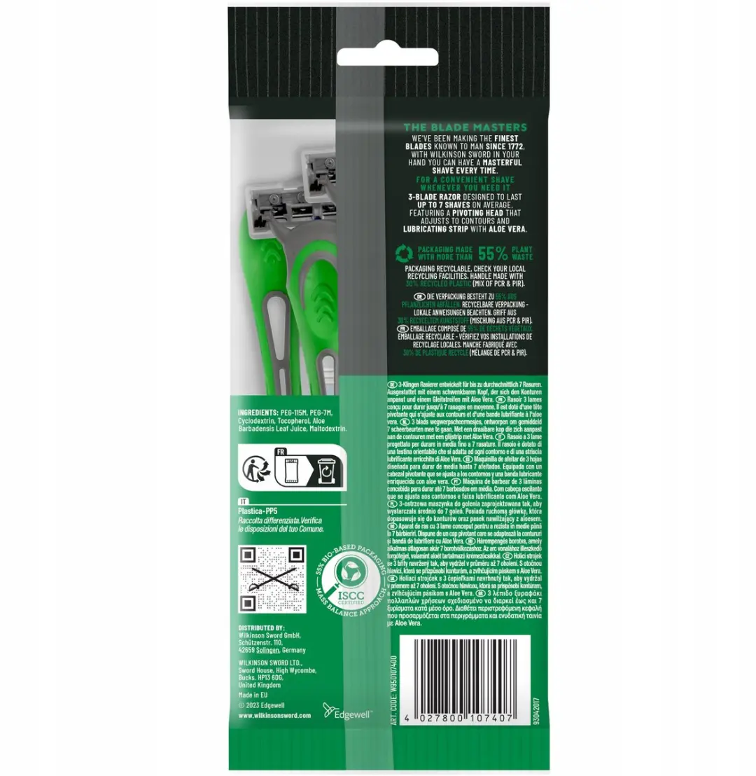 Wilkinson Extra Essentials 3 Scheermesjes - 4 Stuks