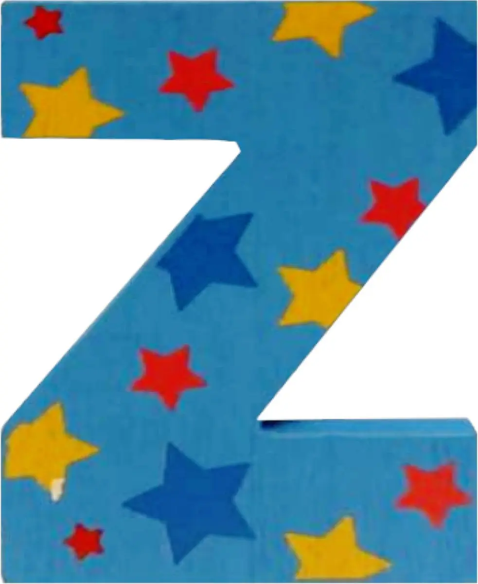 BIGJIGS Decoratieletter Z - Hout - 7cm - Blauw