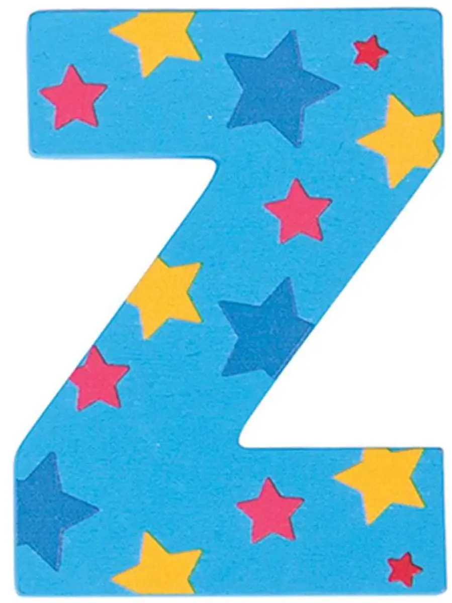 BIGJIGS Decoratieletter Z - Hout - 7cm - Blauw