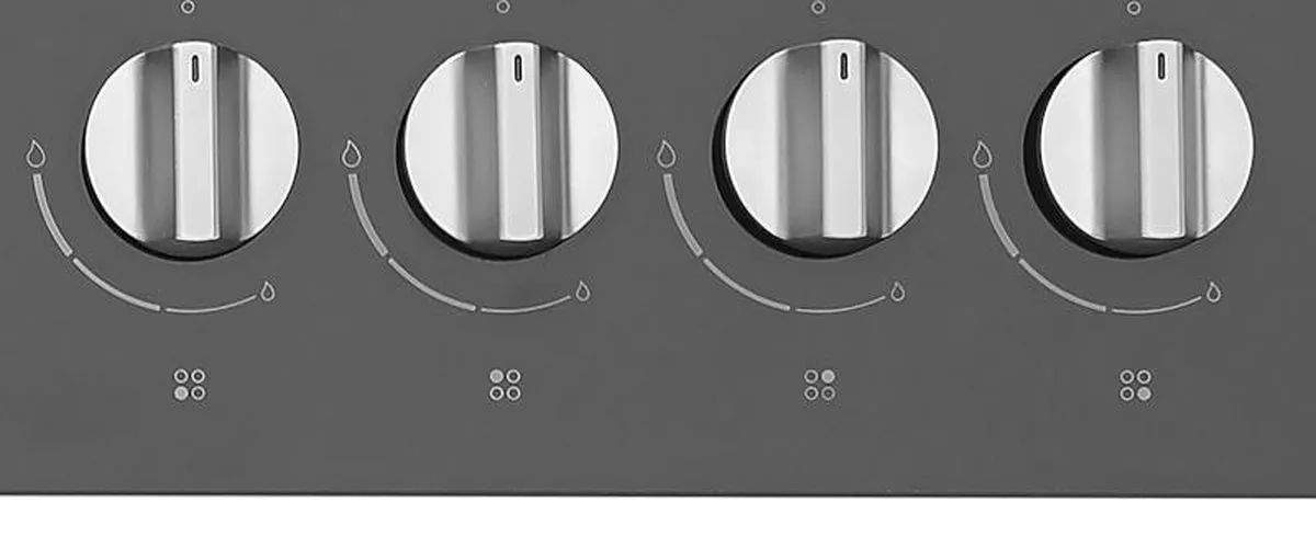 Etna KGG860ZTA Gaskookplaat 60cm - 4 Zones - Zwart