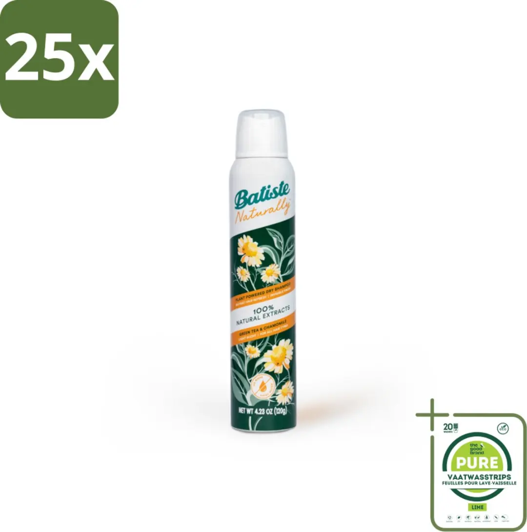 Batiste Naturally Green Tea & Chamomile Droogshampoo 200ml