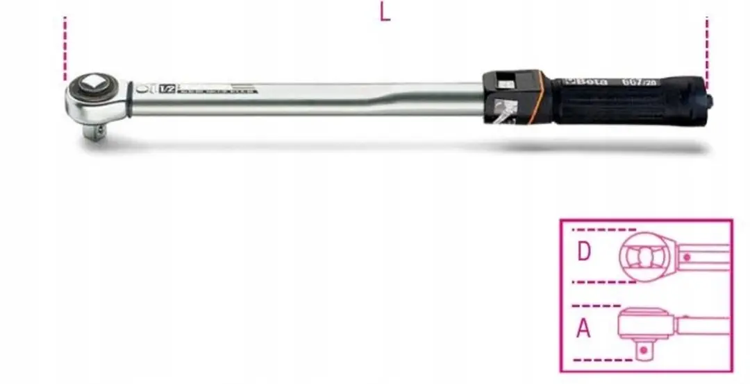 Beta Momentsleutel 1/2" 40-200 Nm Links/Rechts