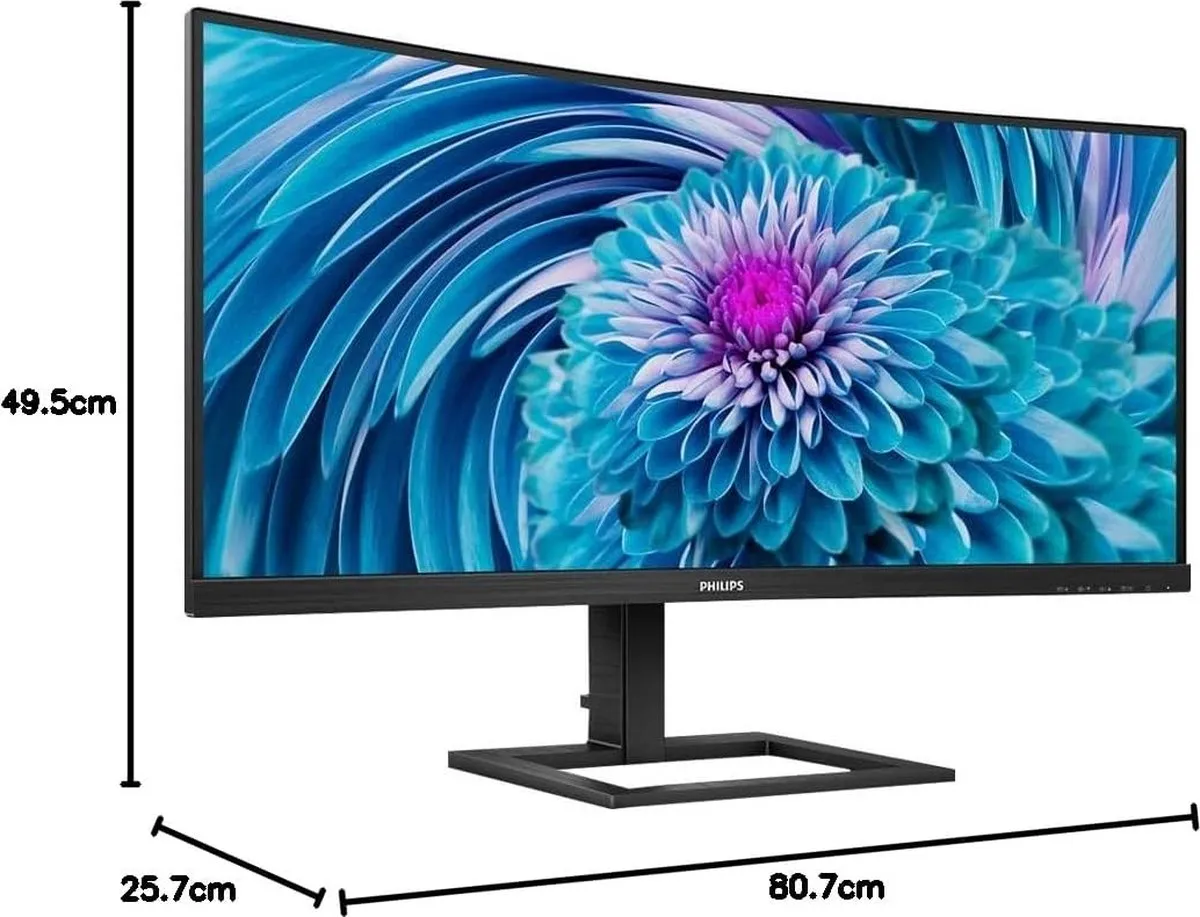 Philips 346E2CUAE Curved Ultrawide Monitor 34" - USB-C 65W - afbeelding 6 van 6